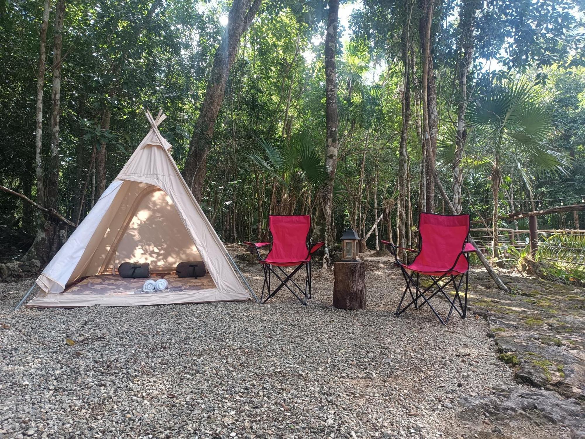 Cheel Lodge & Camping Puerto Morelos Ruang foto