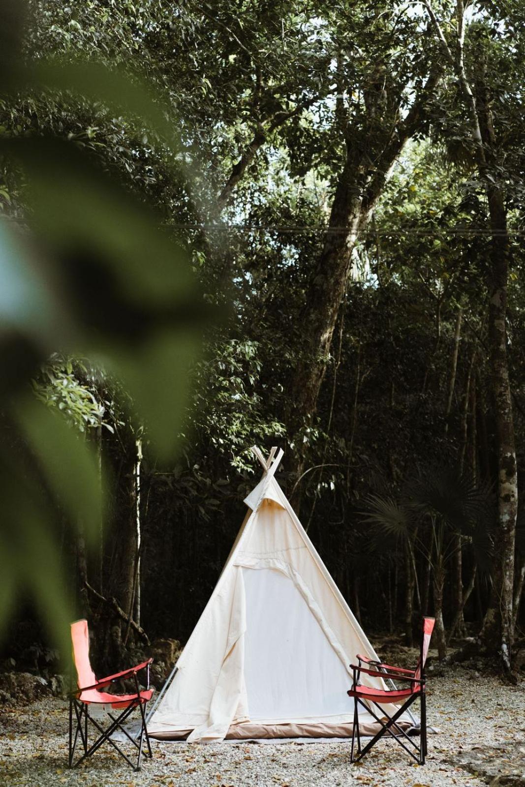 Cheel Lodge & Camping Puerto Morelos Bagian luar foto